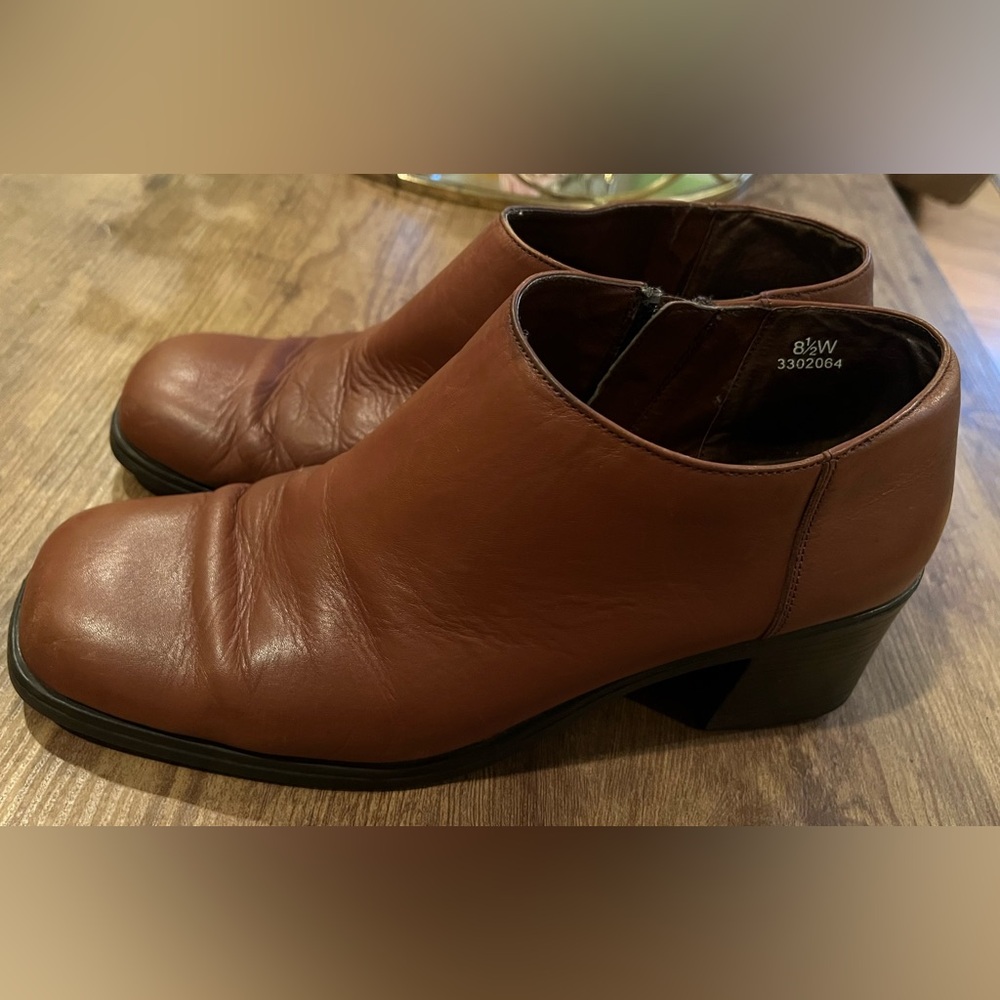 Sandler of Boston Women’s Brown/Camel Ankle Booties Leather Size 8 1/2 W